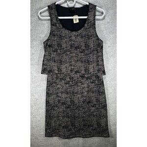 NWT EVERLY Layered Sleeveless Dress Black w/Gold Detail Size Small Holiday Party